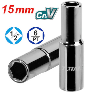 Головка Total THTST12153L Industrial, 1/2“, 15мм, глубокая