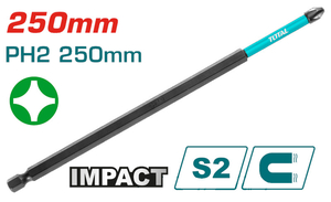 Бита PH2 Total TACIM71PH2250 Industrial, ударная, 250мм