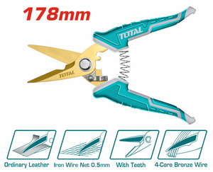 Ножницы электрика Total THT117871, 178мм