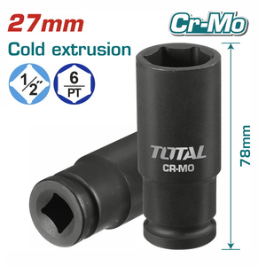 Головка Total THDIS12271L Industrial, 1/2“, 27мм, ударная, удлинненая