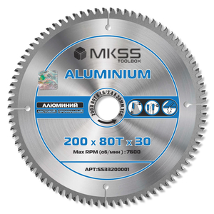Диск пильный MKSS Aluminium, 200*30*80T, алюминий