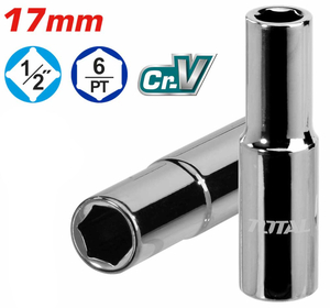 Головка Total THTST12173L Industrial, 1/2“, 17мм, глубокая