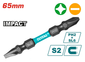Бита PH2+SL6 Total TACIM16HL133 Industrial, 65мм