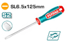 Отвертка Total TSDSL6125 Industrial, SL6.5*125мм, Cr-V