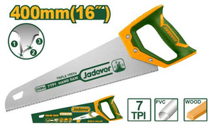 Ножовка по дер. Jadever JDHW8G16, 400мм, 7TPI