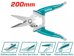 Ножницы электрика Total THT118871, 200мм