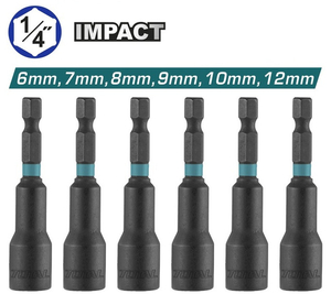 Набор бит Hex Total TAC2765061 Industrial, 1/4", 6-12мм, магнитные, 6шт